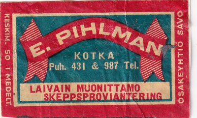 Kotka. E. Pihlman. Laivain muonittamo  s2