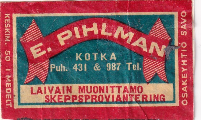 Kotka. E. Pihlman. Laivain muonittamo  s2