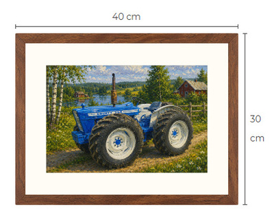 Uusi Ford County 754 traktori art print 30 cm x 40 cm