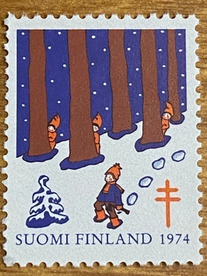 JOULUMERKKI METSÄTONTUT 1974**