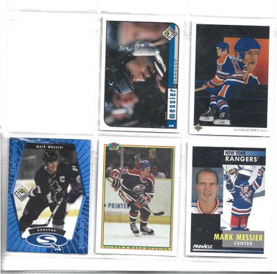 5 X MARK MESSIER - OILERS/VANCOUVER/RANGERS - 1 erkkari
