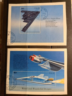 LENTOKONEET sota-aihe 2 blokkia PALAU 1996 o