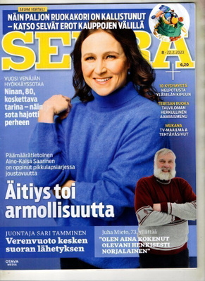 Seura n:o 8 2023 Aino-Kaisa. Juha. Ukraina. Riihimäki.