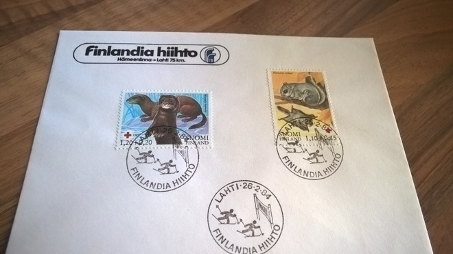 Kuori Finlandia hiihto Hämeenlinna-Lahti 1984 erikoisleima