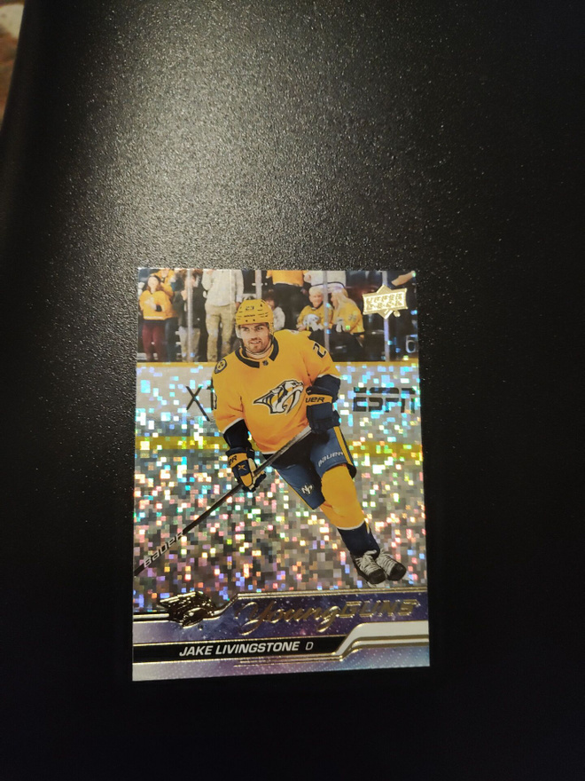 Jake Livingstone 23-24 UD Young Guns #245 (Speckled Rainbow)
