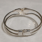 Return To TIFFANY & CO" Heart Double Bangle BRACELET Silver - pikkukuva 3