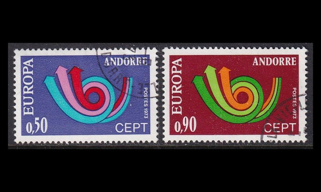 Andorra Fr 247-8 o Europa (1973)