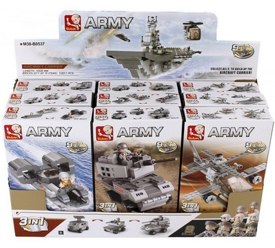 Sluban Army 9into1 M38-B0537 Aircraft Carrier, 1001 palikkaa