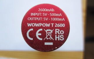 Wowpow 2600 mAh varavirtalähde