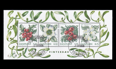 Tanska 1511-4BL34 o Joulu blokki (2008)