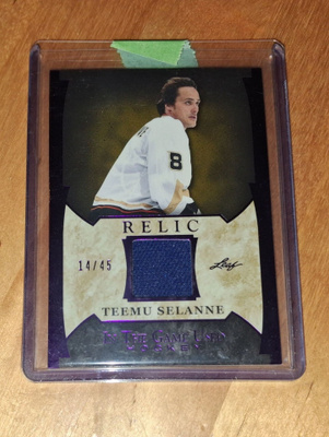 2023 Leaf In the Game Used Relic Jersey Teemu Selänne /45