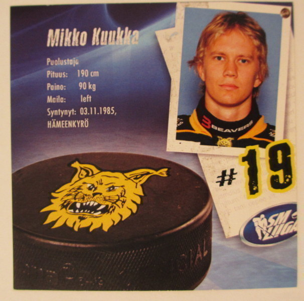 Mikko Kuukka Kiekkojuustokortti Ilves
