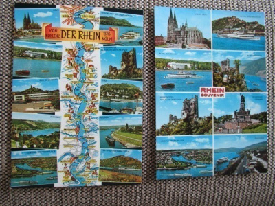 RHEIN - REIN (7 KPL UUDENVEROISIA POSTIKORTTEJA 70-LUVULTA)