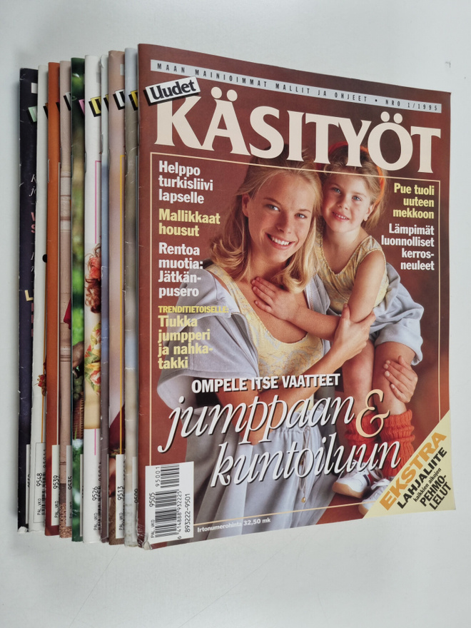 Uudet käsityöt  vuosikerta 1995 (nrot 1-4, 6-9, 11-12)