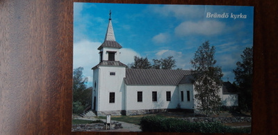 Ahvenanmaa - Åland Brändö kirkkokortti, kulkematon kortti
