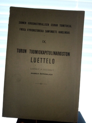 Österbladh :  Turun tuomiokapitulinarkiston luettelo