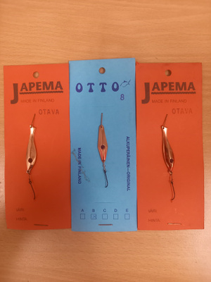 3 kpl Japema ay:n pilkkejä, 80-luku