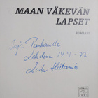 Laila Hietamies : Maan väkevän lapset (signeerattu, tekij... - pikkukuva 3