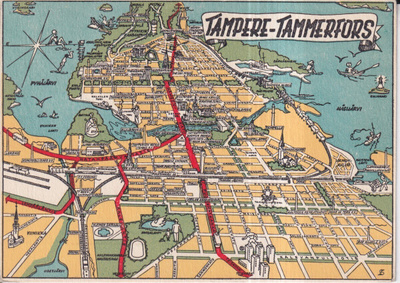 Tampere karttakortti,   b677