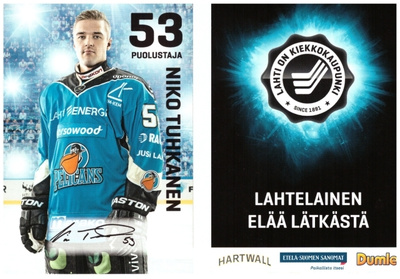 NIKO TUHKANEN #53 PELICANS Postikortti Nimmarilla
