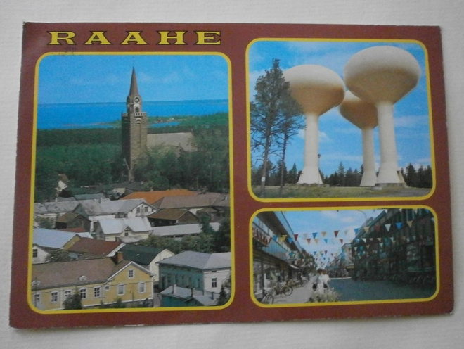 Raahe, monikuvakortti, p. 1984