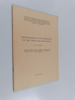 Ralf Graeffe : Explanation of the properties of the thin-...