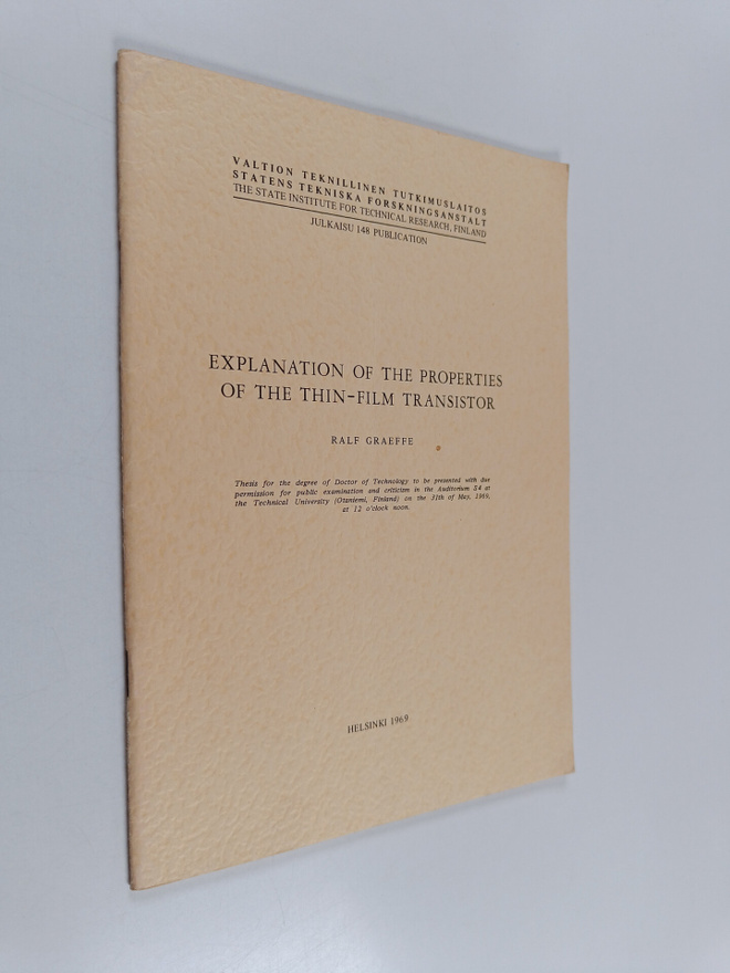 Ralf Graeffe : Explanation of the properties of the thin-...