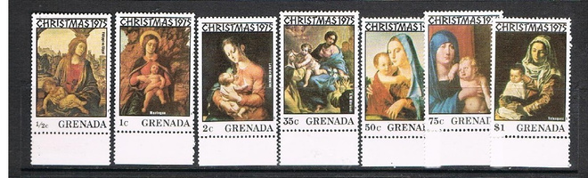 Grenada 1975 - Joulu Christmas ++ sarja ja blokki