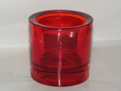 vanha Iittala Marimekko punainen KIVI tuikku 80 mm