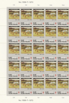 POSTIMERKKIARKKI 1973, Vilho Sjöström TUB 0,40 MK+0,10MK