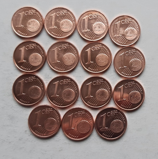 Suomi 1 c vuodet 1999 - 2013 yhteensä 15 kpl, UNC