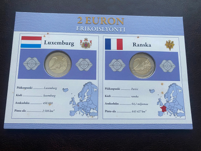 2€ 2015 Ranska + Luxemburg Monetan erikoissarja UNC