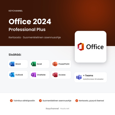 Microsoft Office 2024 avain, suomi – Word Excel