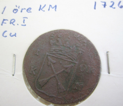 Ruotsi 1 Öre KM 1726