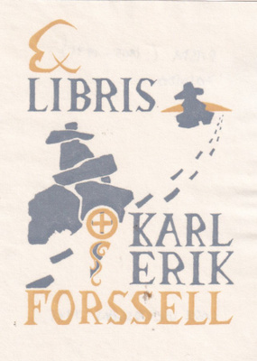 Ex Libris, Karl Erik Forssell, by Lasse Viktorsson 1965 b678