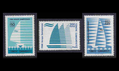 Turkki 2423-5 ** Purjehdus finnjollien EM-kilpailut (1977)
