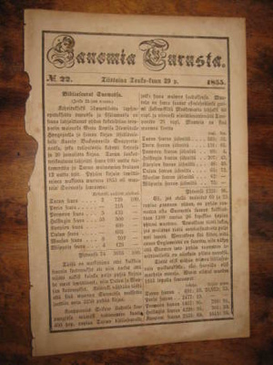 Sanomalehti   Sanomia Turusta  29.5.1855