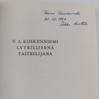 Pekka Mattila : V.A. Koskenniemi lyyrillisenä taiteilijan... - pikkukuva 2
