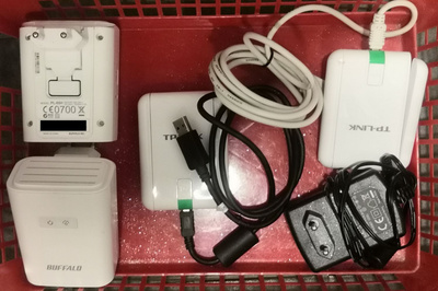 Buffalo PL-05H + TP-Link TL-WN822N verkkolaitteita