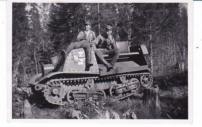 VANHA Sota RIntama valokuva Panssarivaunu 1943 6 x 9 cm