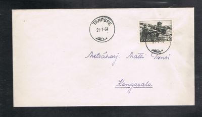 1954  Edelfelt FDC ep-ro Tampere
