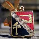 Emalinen Vaakuna merkki Joensuu 1923–1957. Halkaisija - 34 m - pikkukuva 1