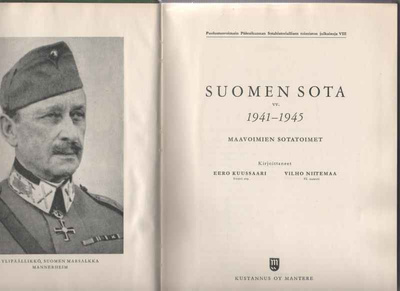 Kuussaari&Niitemaa: Suomen sota vv. 1941-1945,Mantere 1948