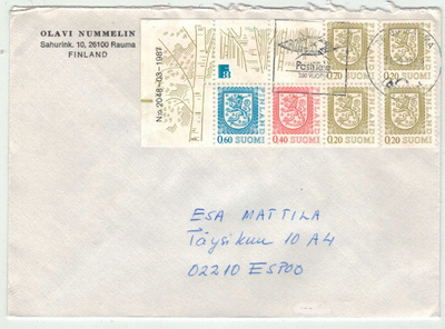 1987 A13 osalehti kirjeellä
