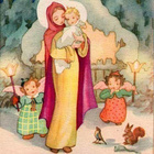 SEIMI / Ihana Maria, Jeesus-lapsi, enkelit, eläimiä. 1940-l. - pikkukuva 1