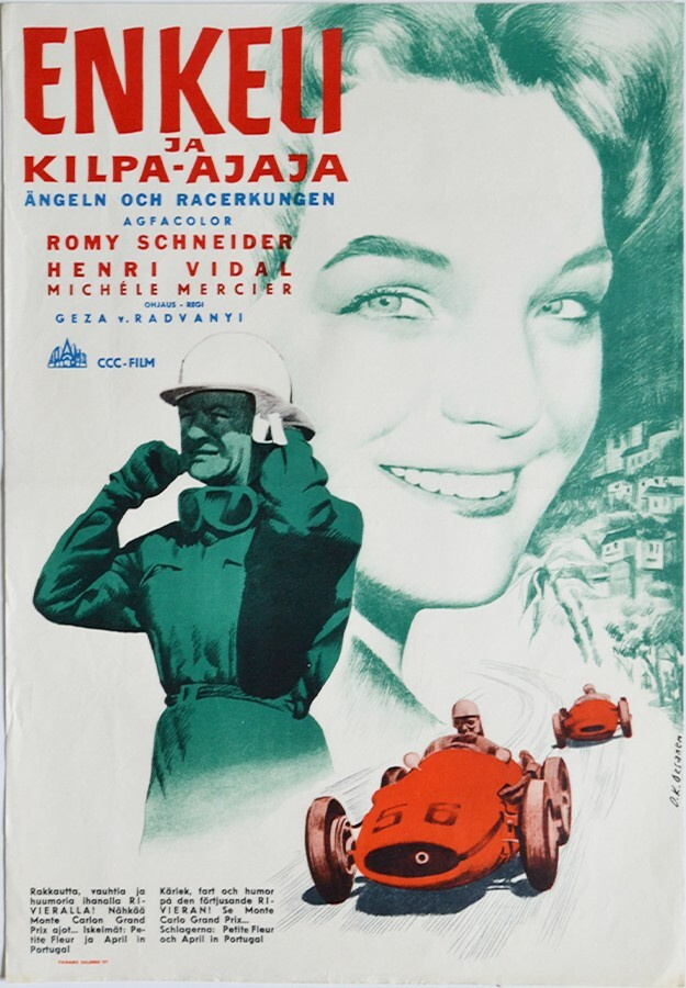 Elokuvajuliste: Enkeli ja kilpa-ajaja (Romy Schneider)