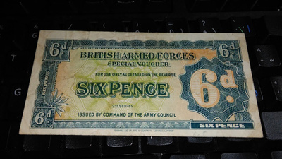 British Armed Forces 6 Pence 1948 F-VF