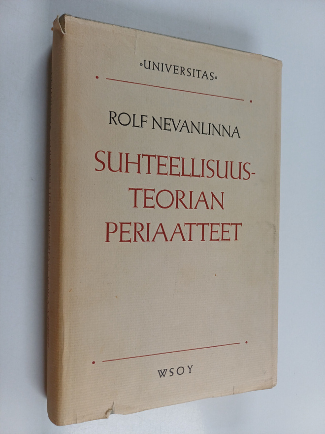 Rolf Nevanlinna : Suhteellisuusteorian periaatteet