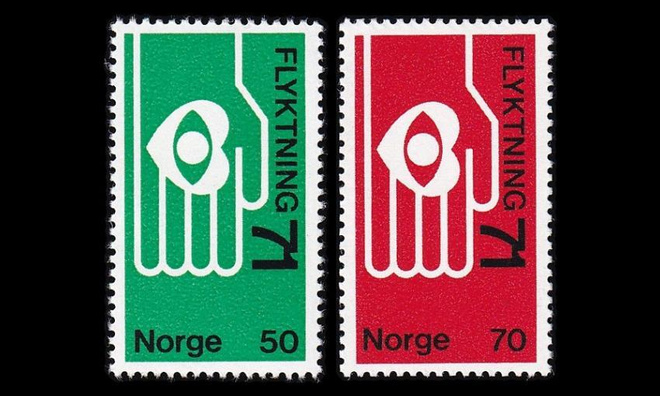 Norja 623-4 ** Pakolaisapu (1971)