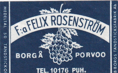 Borgå - Porvoo, F:a Felix Rosenström   b535